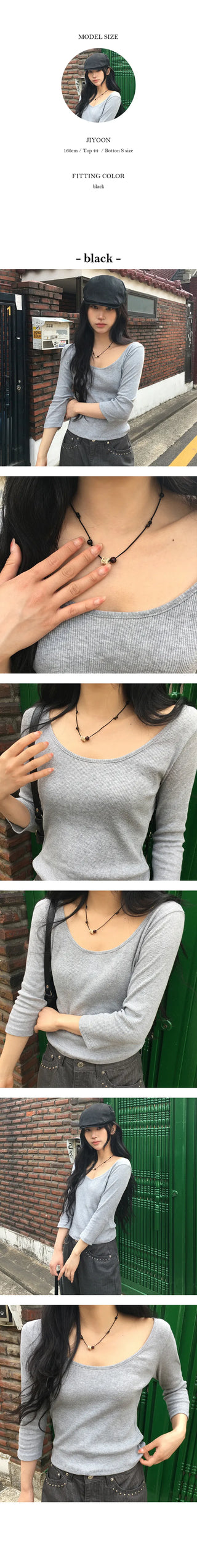 Wood Point String Necklace