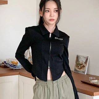 Metal Slim Line Jersey Zip Up