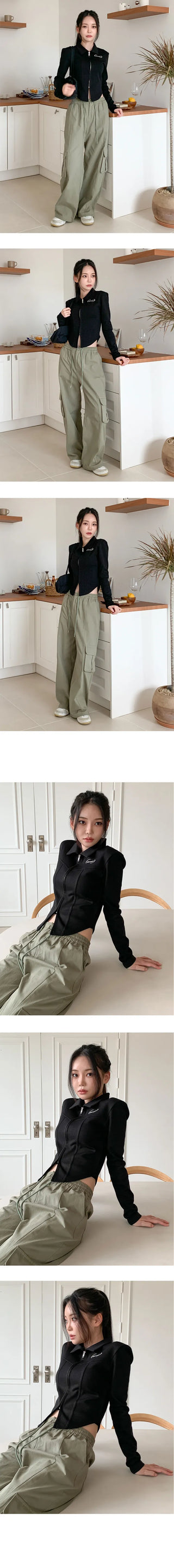 Metal Slim Line Jersey Zip Up