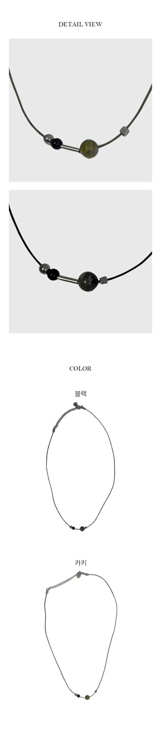 Gemstone Point String Necklace