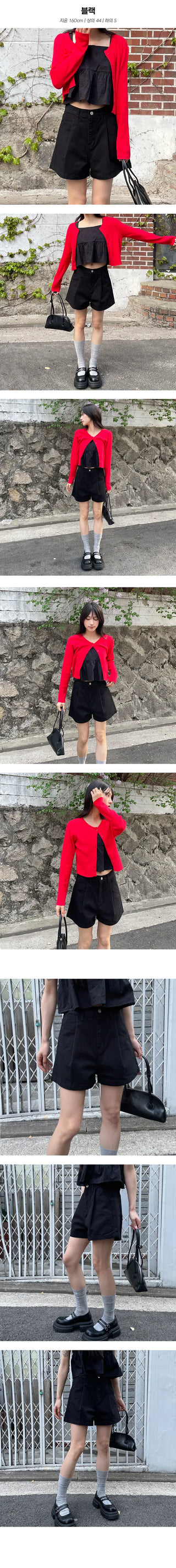 Basic 3 4 Pin Tuck Shorts