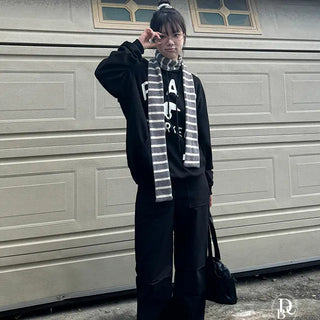 Marine Stripe Knit Muffler