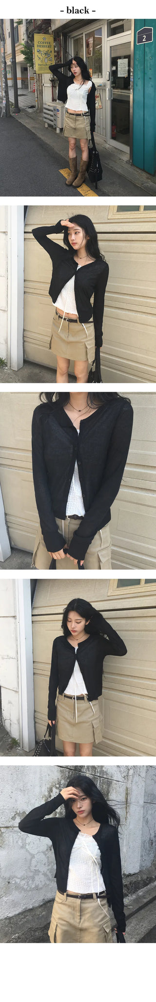 Harry see through round cardigan