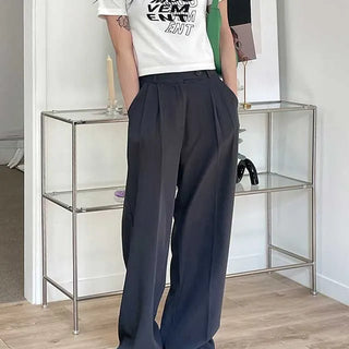 One Button Banding Long Slacks