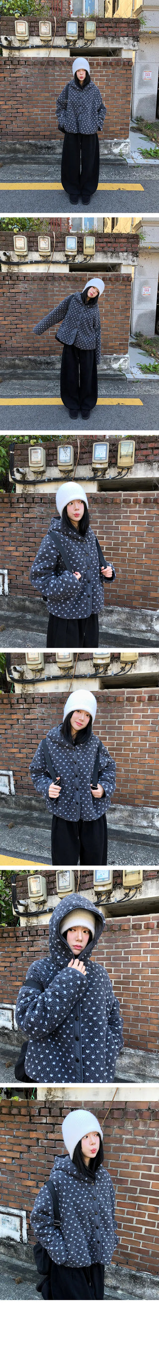 Dodo Dot Poggle Reversible Hooded Padding Jumper