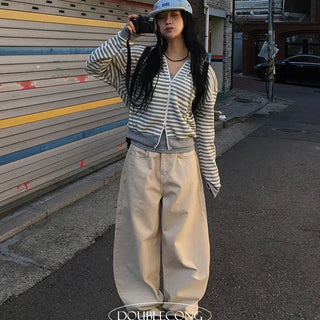 Badu Stripe Hooded Knit Zip Up