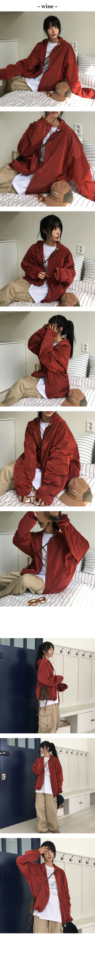 Days Nylon Overfit Hooded Jumper