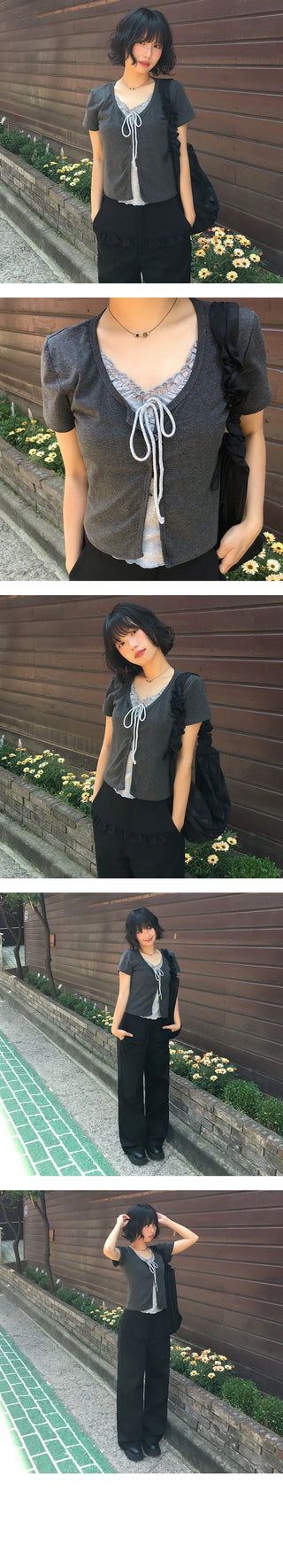 Tweed Lace Double Cardigan