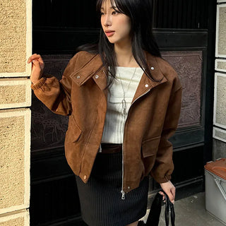 Molly Suede Balloon Avant Jacket