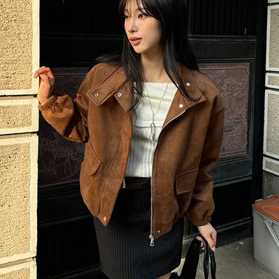 Molly Suede Balloon Avant Jacket