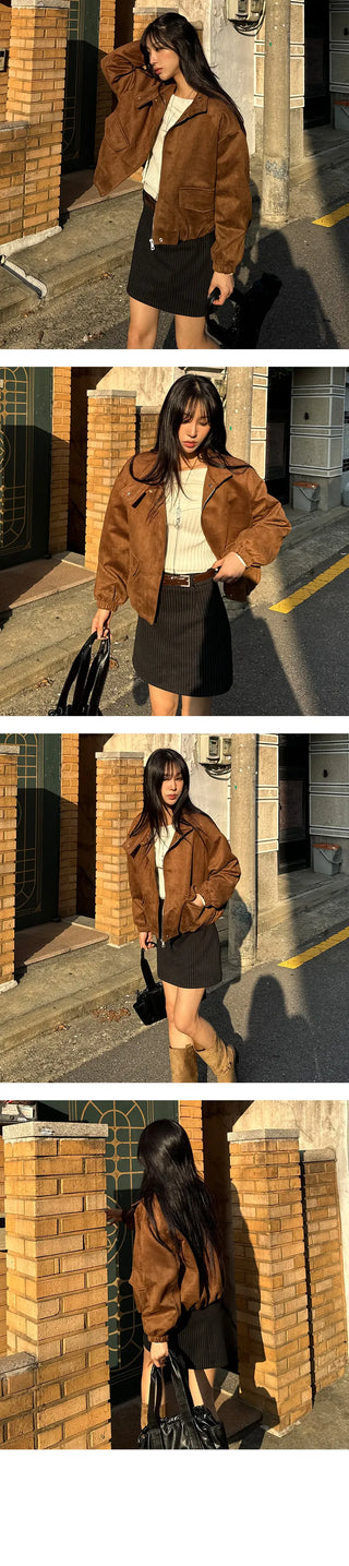 Molly Suede Balloon Avant Jacket