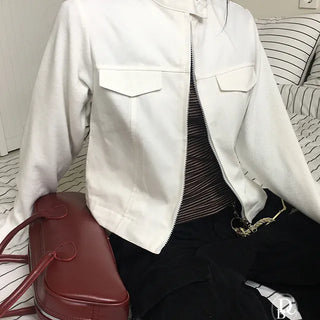 Autumn Layered Color Block No collar Jacket