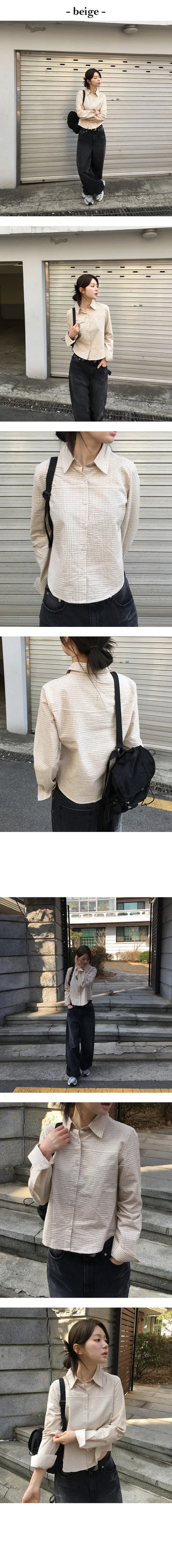Alin Check Crop Shirt