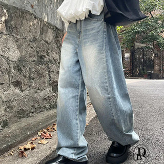 Side Balloon Wide Denim Pants