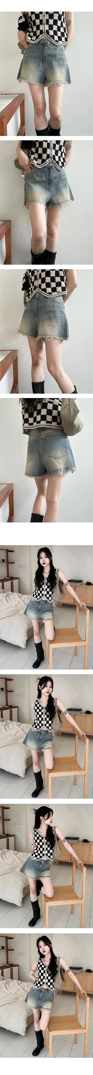 Hem surgical washed shorts
