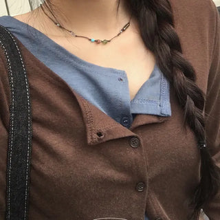Neo Color Span Cardigan