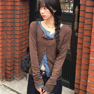 Neo Color Span Cardigan