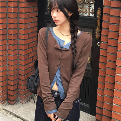 Neo Color Span Cardigan