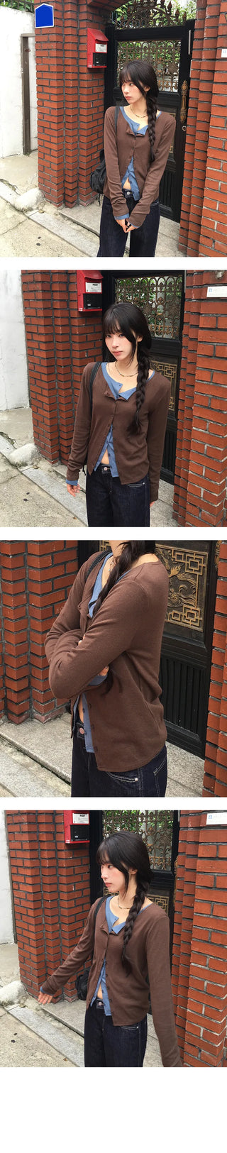 Neo Color Span Cardigan