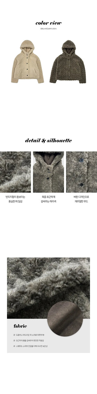 Milka Hooded Fur Jacket