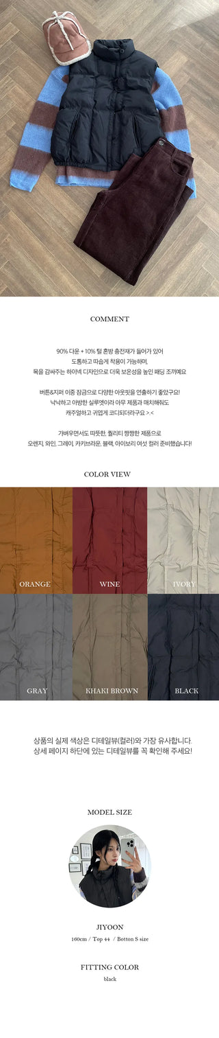 Maring high neck padded vest