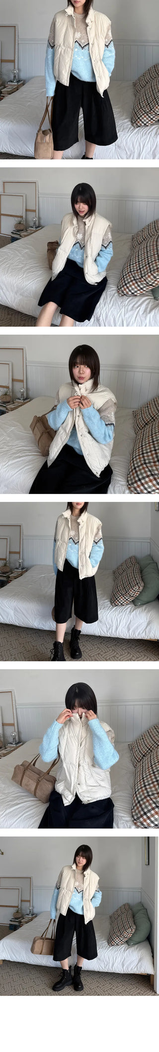 Maring high neck padded vest