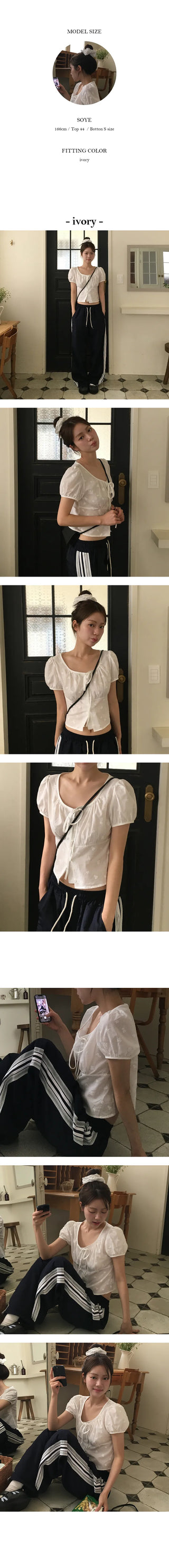 Robe Frill Punching Blouse