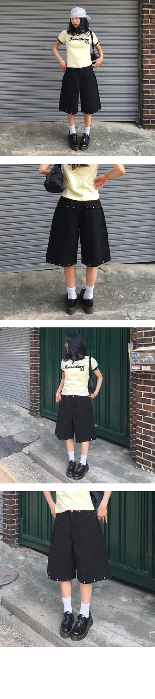 Merlin Studded Bermuda Pants