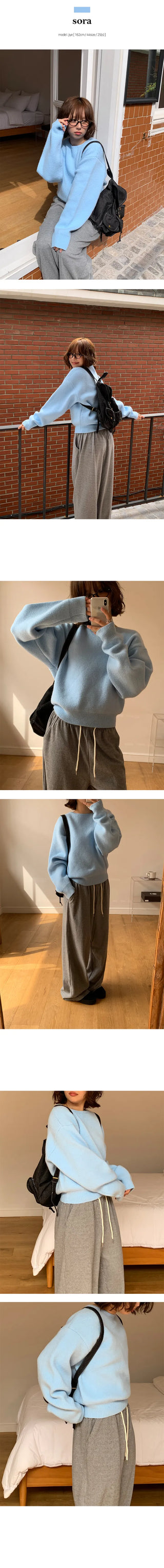 My Basic Loose Fit Round Knit
