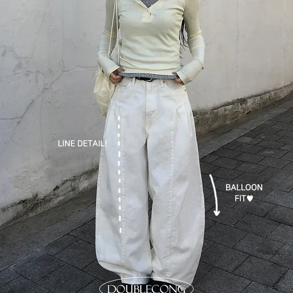 Fleece selection Eck Wool Wide Balloon Pants