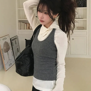 Kira Fleece Halter Neck Layered Nashi