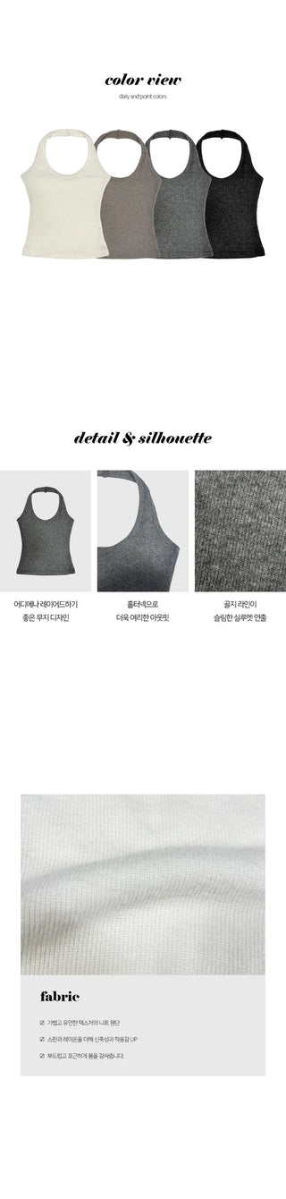 Kira Fleece Halter Neck Layered Nashi