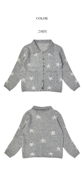 Star Vintage Knit Cardigan