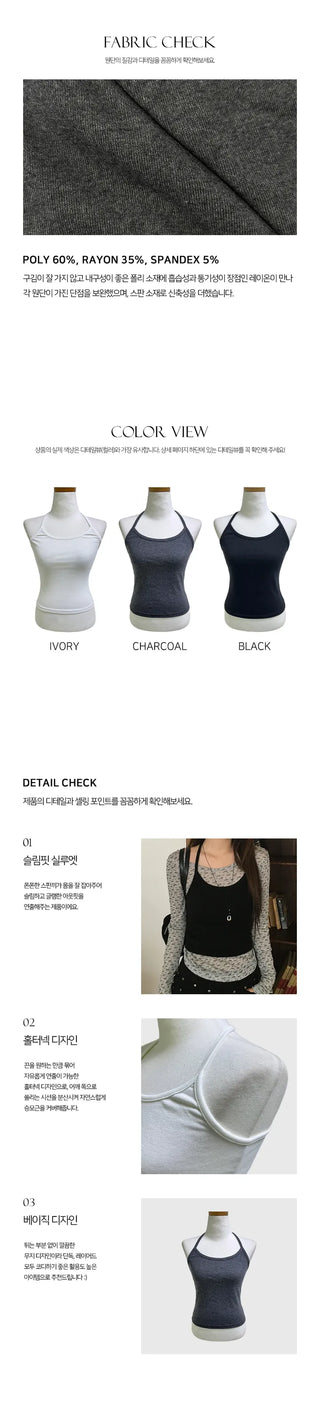 Bones Layered Halter Nashi