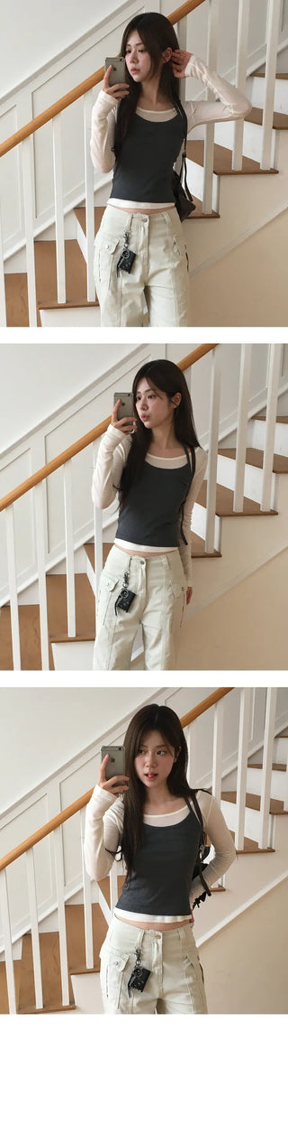 Bones Layered Halter Nashi
