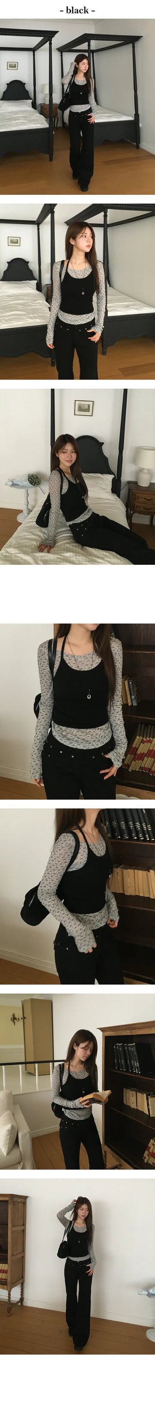 Bones Layered Halter Nashi