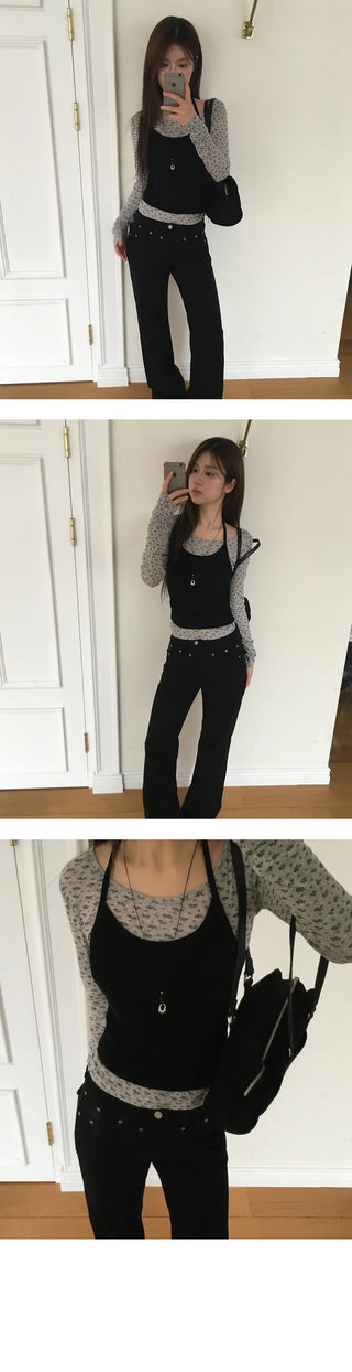 Bones Layered Halter Nashi