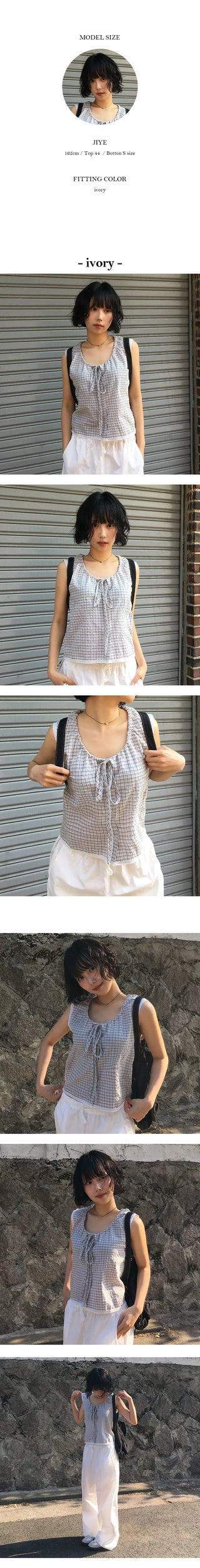 Check Lace Nashi