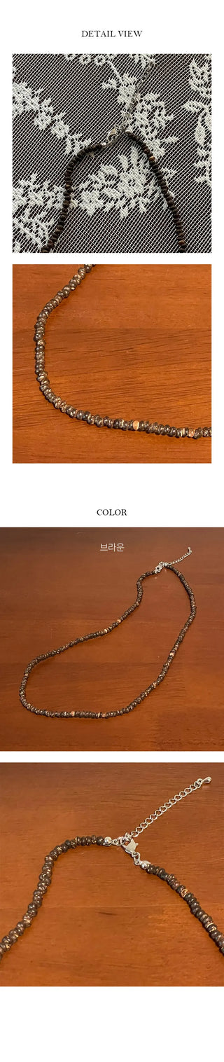 Vintage Wood Long Necklace