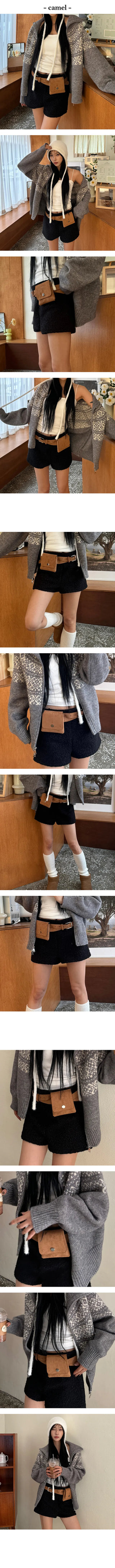 Marel Suede Mini Wallet Belt