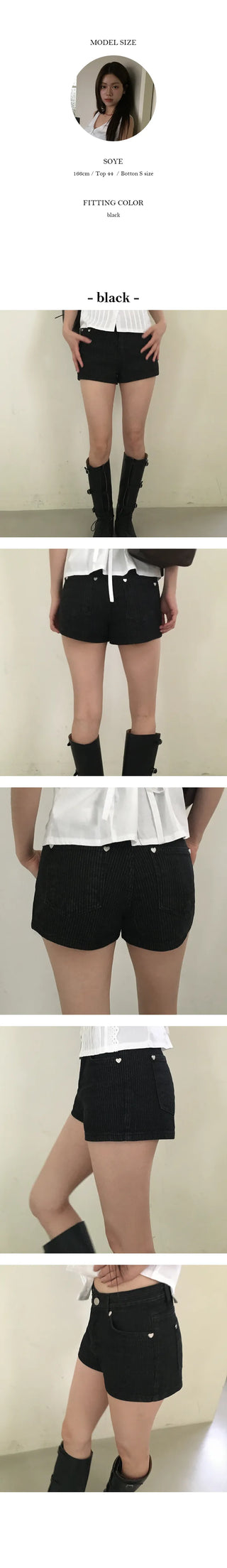 Heart Studded Shorts