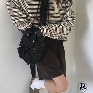 Casual Corduroy Golden Half Pants