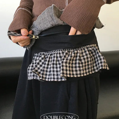 Check Belt Crossbody Bag