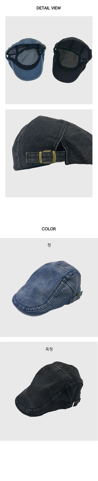 Pigment Denim Buckle Hunting Cap