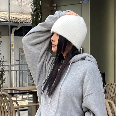 Soft Brush Angora Beanie