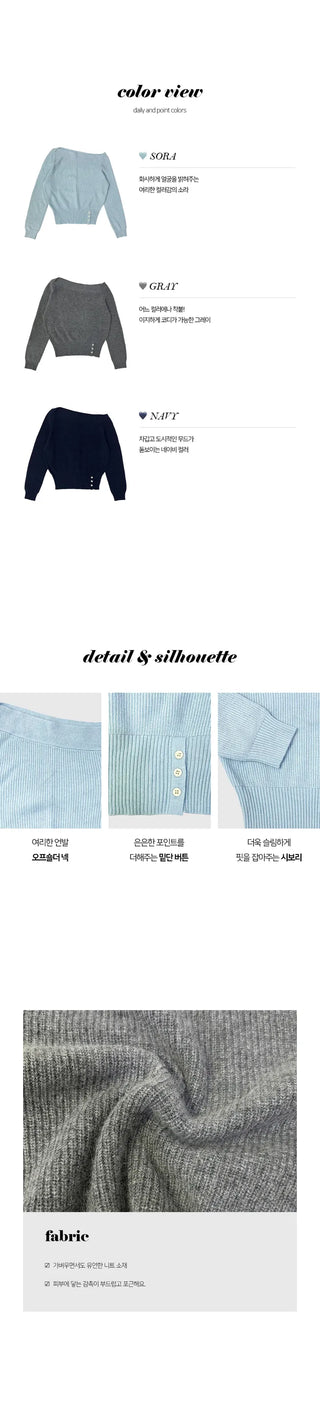 Ike Loose One Off Shoulder Knit