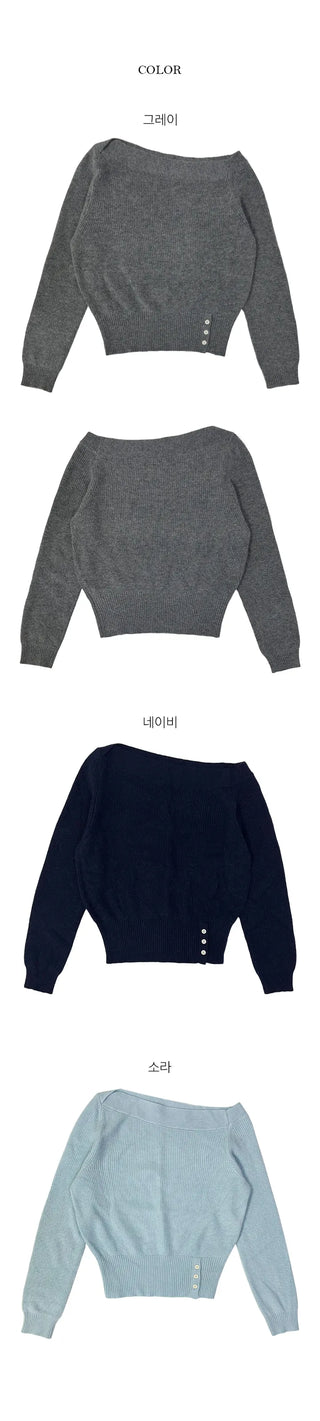 Ike Loose One Off Shoulder Knit