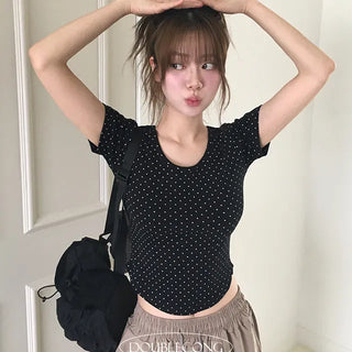 Begin Dot Crop Short Sleeve