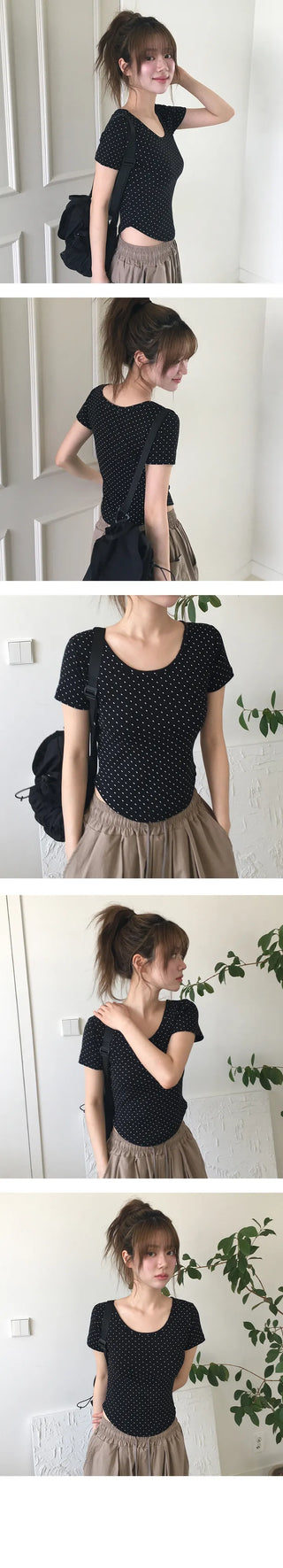Begin Dot Crop Short Sleeve