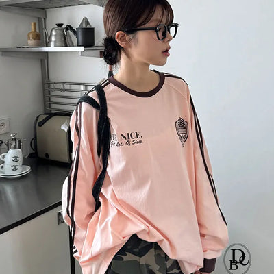 Crush Loose Fit Track Long Sleeve Tee